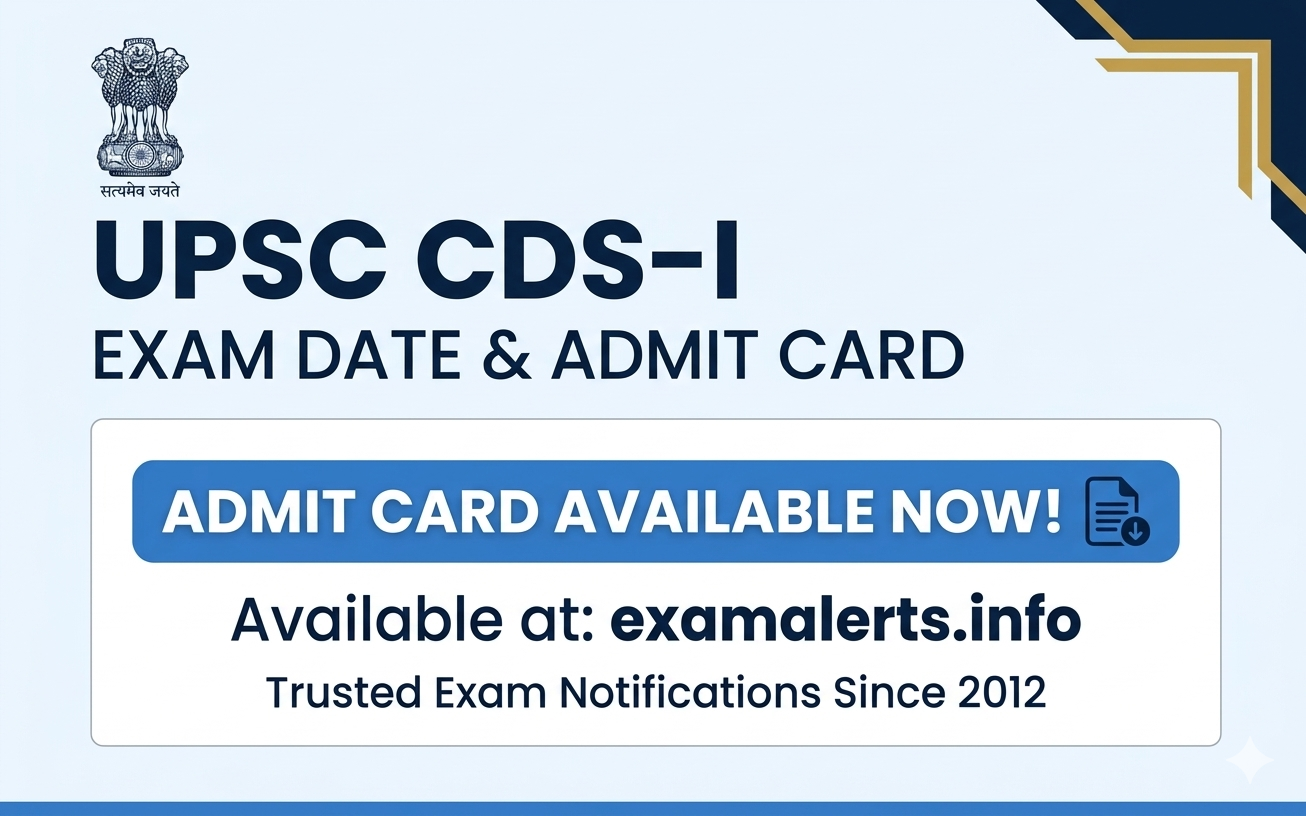 UPSC CDS-I Admit Card 2026